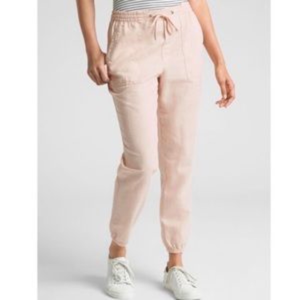 GAP Linen Joggers Pants Light Pink Size XS